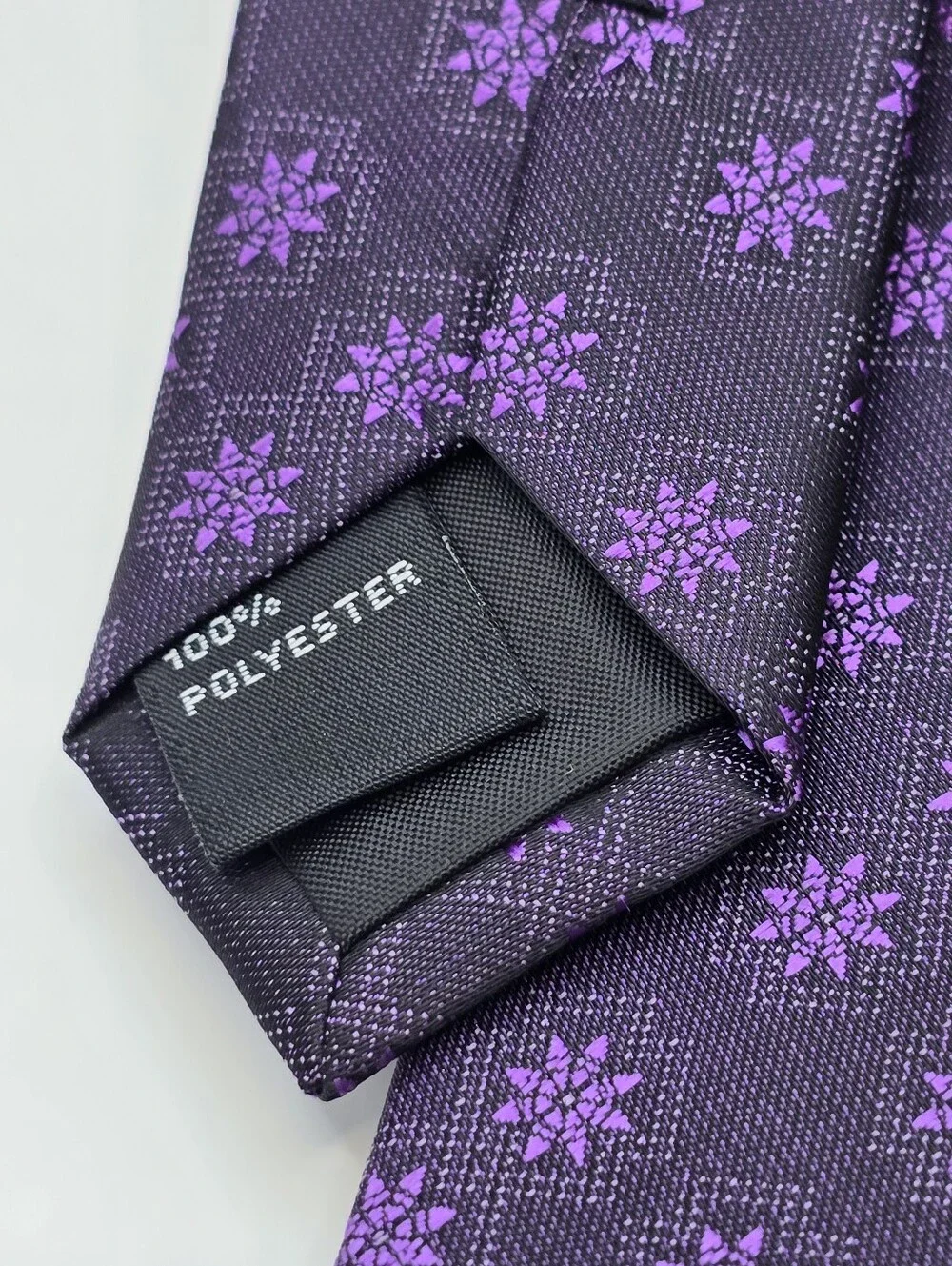 COOGI Purple Geometric Floral Tie